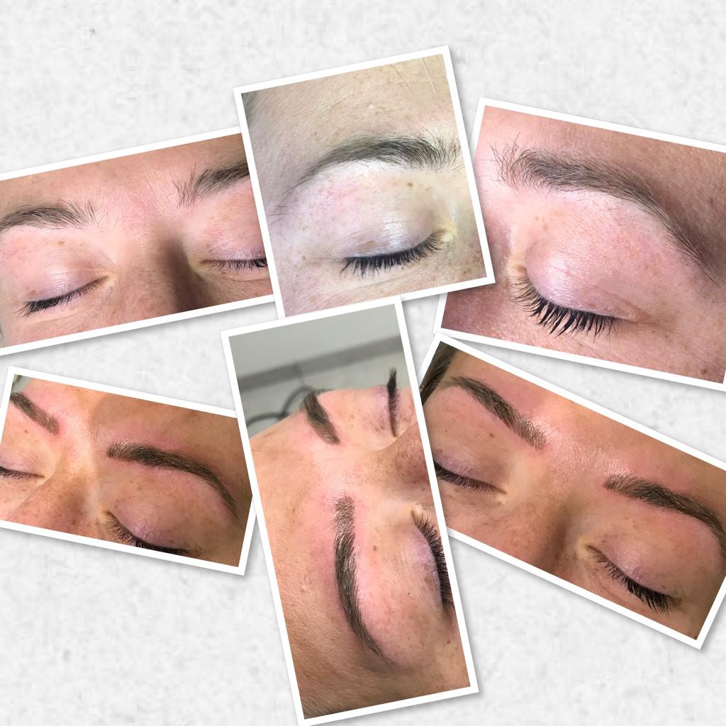 Maquillage permanent des sourcils avant et après